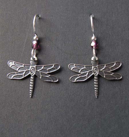 Medium size dragonfly earrings